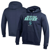 Seattle Kraken Champion Eco Powerblend Pullover Hoodie - Deep Sea Blue | NHL online