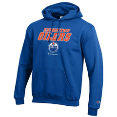 Edmonton Oilers Champion Eco Powerblend Pullover Hoodie - Royal | NHL Lifestyle