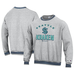 Seattle Kraken Champion Reverse Weave Yarn Dye Pullover Sweatshirt - Heather Gray | NHL online