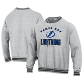 Tampa Bay Lightning Champion Reverse Weave Yarn Dye Pullover Sweatshirt - Heather Gray | NHL Clearance