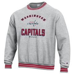 Washington Capitals Champion Reverse Weave Yarn Dye Pullover Sweatshirt - Heather Gray | NHL discount