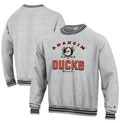 Anaheim Ducks Champion Reverse Weave Yarn Dye Pullover Sweatshirt - Heather Gray | NHL online