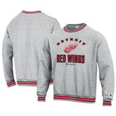 Detroit Red Wings Champion Reverse Weave Yarn Dye Pullover Sweatshirt - Heather Gray | NHL Clearance