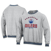 Edmonton Oilers Champion Reverse Weave Yarn Dye Pullover Sweatshirt - Heather Gray | NHL online