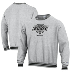 Los Angeles Kings Champion Reverse Weave Yarn Dye Pullover Sweatshirt - Heather Gray | NHL near me