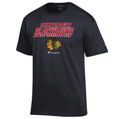 Chicago Blackhawks Champion Jersey T-Shirt - Black | NHL on sale