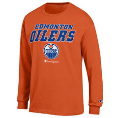 Edmonton Oilers Champion Long-Sleeve Jersey T-Shirt - Orange | NHL online
