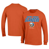 New York Islanders Champion Long-Sleeve Jersey T-Shirt - Orange | NHL Clearance