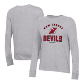 New Jersey Devils Champion Women's Core Long Sleeve T-Shirt - Heather Gray | NHL sale