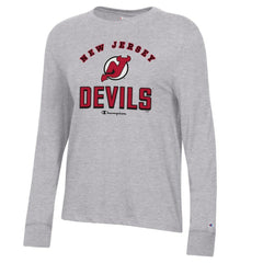 New Jersey Devils Champion Women's Core Long Sleeve T-Shirt - Heather Gray | NHL sale