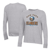New York Islanders Champion Women's Core Long Sleeve T-Shirt - Heather Gray | NHL Clearance