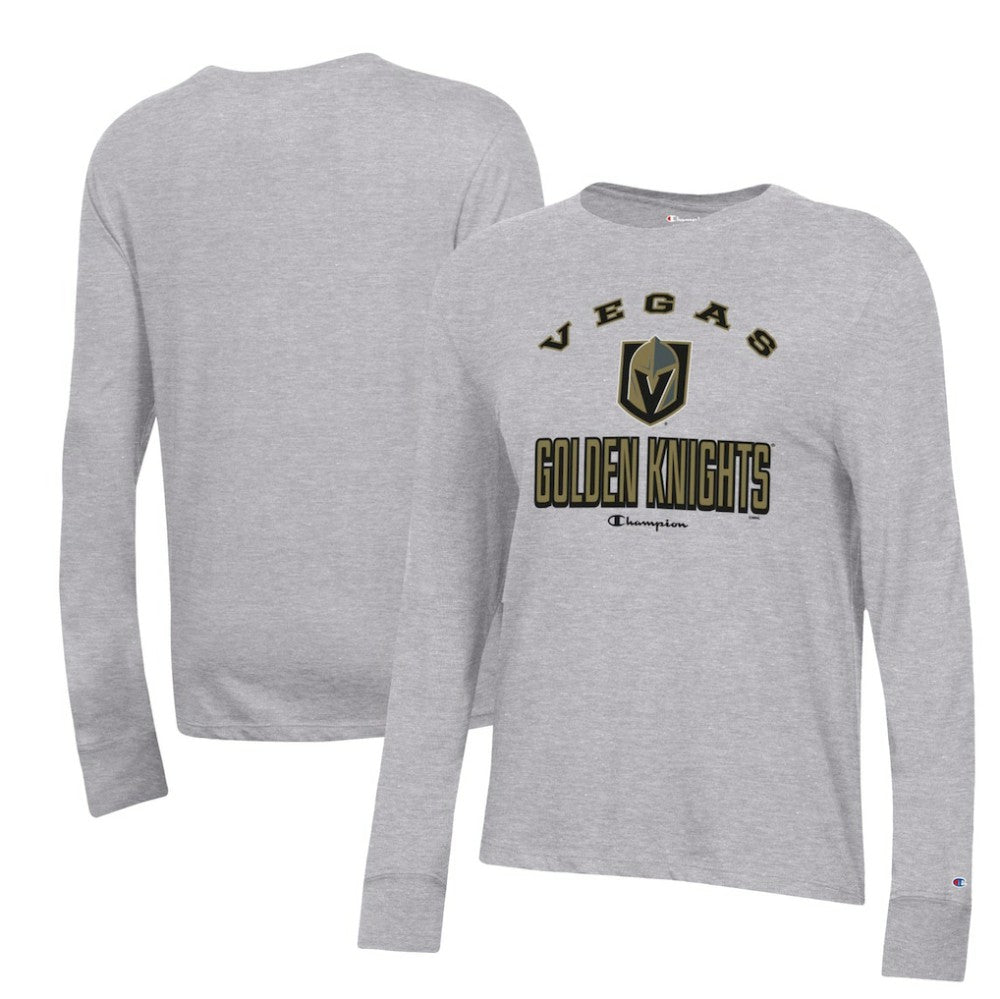 Vegas Golden Knights Champion Women's Core Long Sleeve T-Shirt - Heather Gray | NHL Clearance