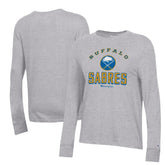 Buffalo Sabres Champion Women's Core Long Sleeve T-Shirt - Heather Gray | NHL Lifestyle