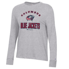 Columbus Blue Jackets Champion Women's Core Long Sleeve T-Shirt - Heather Gray | NHL on sale