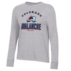 Colorado Avalanche Champion Women's Core Long Sleeve T-Shirt - Heather Gray | NHL Clearance