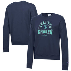 Seattle Kraken Champion Women's Powerblend Pullover Sweatshirt - Deep Sea Blue | NHL discount