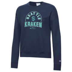 Seattle Kraken Champion Women's Powerblend Pullover Sweatshirt - Deep Sea Blue | NHL discount