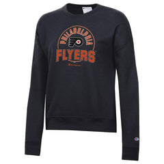 Philadelphia Flyers Champion Women's Powerblend Pullover Sweatshirt - Black | NHL Clearance