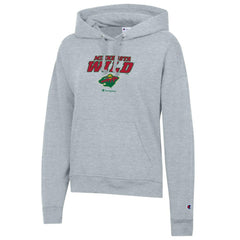 Minnesota Wild Champion Women's Powerblend Fleece Pullover Hoodie - Gray | NHL near me