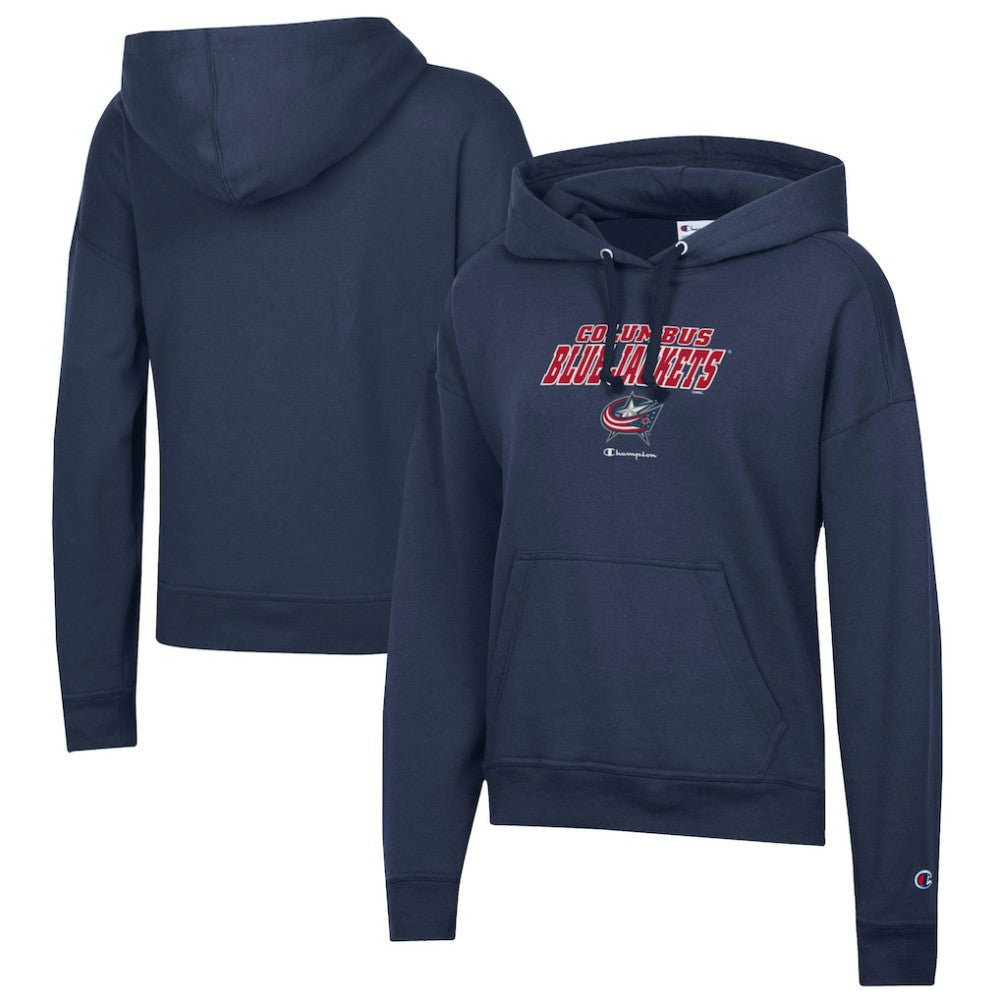Columbus Blue Jackets Champion Women's Powerblend Fleece Pullover Hoodie - Navy | NHL near me