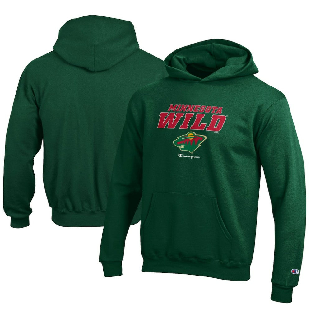 Minnesota Wild Champion Youth Eco Powerblend Pullover Hoodie - Hunter Green | NHL online