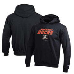 Anaheim Ducks Champion Youth Eco Powerblend Pullover Hoodie - Black | NHL Clearance