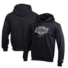 Los Angeles Kings Champion Youth Eco Powerblend Pullover Hoodie - Black | NHL Lifestyle