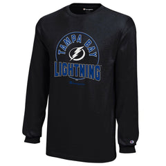 Tampa Bay Lightning Champion Youth Long-Sleeve Jersey T-Shirt - Black | NHL Clearance