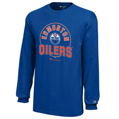 Edmonton Oilers Champion Youth Long-Sleeve Jersey T-Shirt - Royal | NHL near me