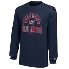 Columbus Blue Jackets Champion Youth Long-Sleeve Jersey T-Shirt - Navy | NHL on sale
