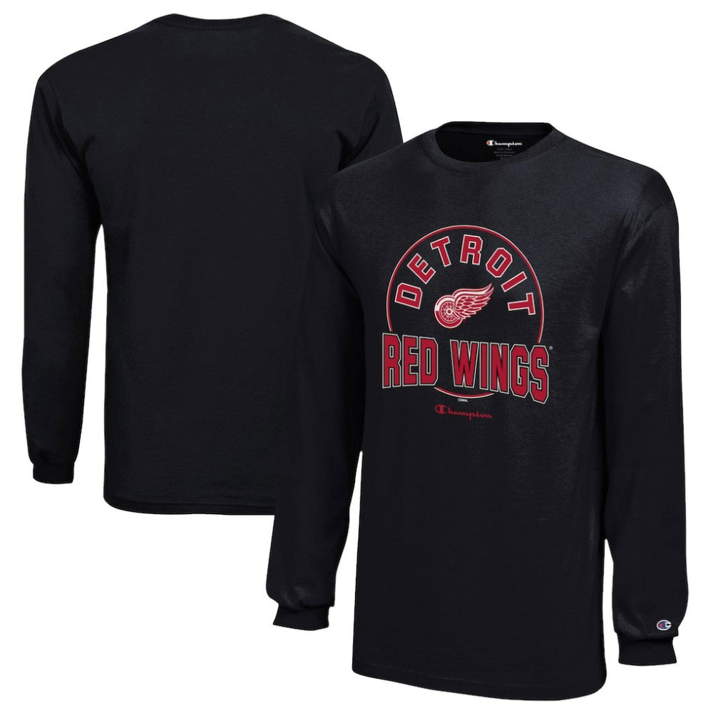 Detroit Red Wings Champion Youth Long-Sleeve Jersey T-Shirt - Black | NHL online