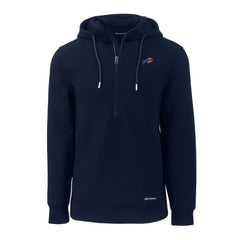 Buffalo Bills Cutter & Buck Americana Roam Eco Half-Zip Recycled Pullover Hoodie - Navy - NFL