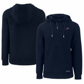 Detroit Lions Cutter & Buck Americana Roam Eco Half-Zip Recycled Pullover Hoodie - Navy - NFL