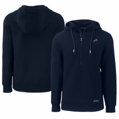 Detroit Lions Cutter & Buck Americana Roam Eco Half-Zip Recycled Pullover Hoodie - Navy - NFL