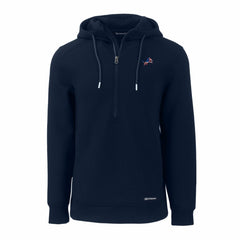 Detroit Lions Cutter & Buck Americana Roam Eco Half-Zip Recycled Pullover Hoodie - Navy - NFL