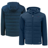 San Francisco 49ers Cutter & Buck Big & Tall Americana Evoke Hybrid Eco Softshell Recycled Full-Zip Hooded Jacket - Navy - NFL