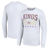 Los Angeles Kings Starter Retro Graphic Long Sleeve Crew T-Shirt - White | NHL near me