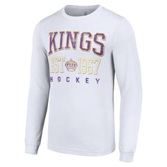 Los Angeles Kings Starter Retro Graphic Long Sleeve Crew T-Shirt - White | NHL near me