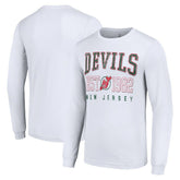 New Jersey Devils Starter Retro Graphic Long Sleeve Crew T-Shirt - White | NHL on sale