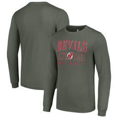 New Jersey Devils Starter Retro Graphic Long Sleeve Crew T-Shirt - Green | NHL sale
