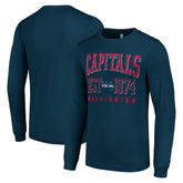 Washington Capitals Starter Retro Graphic Long Sleeve Crew T-Shirt - Navy | NHL on sale