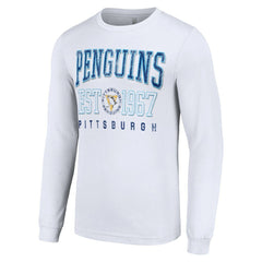 Pittsburgh Penguins Starter Retro Graphic Long Sleeve Crew T-Shirt - White | NHL online