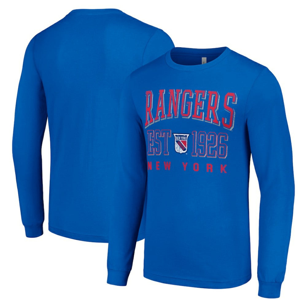 New York Rangers Starter Retro Graphic Long Sleeve Crew T-Shirt - Royal | NHL on sale