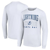Tampa Bay Lightning Starter Logo Graphic Long Sleeve T-Shirt - White | NHL Lifestyle
