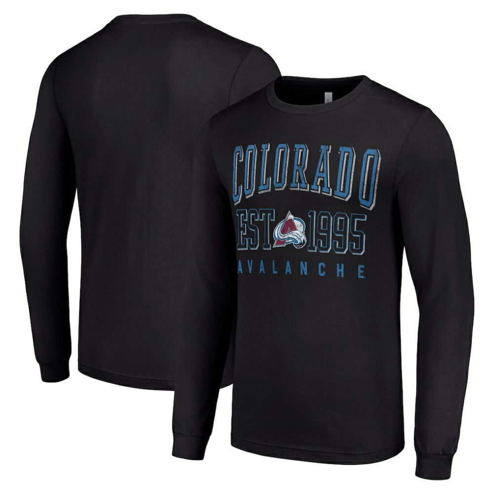 Colorado Avalanche Starter Logo Graphic Long Sleeve T-Shirt - Black | NHL Lifestyle