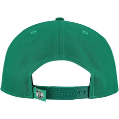 New Era Boston Celtics Oversized Puff Print Logo Golfer Snapback Hat Kelly Green