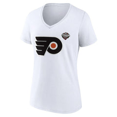 Philadelphia Flyers Fanatics Women's 2024 NHL Stadium Series Logo V-Neck T-shirt - White | Fanatics Clearance