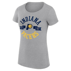 Indiana Pacers G-III 4Her by Carl Banks Women's Super-Slim Fit Lightweight Large City Logo T-Shirt Heather Gray