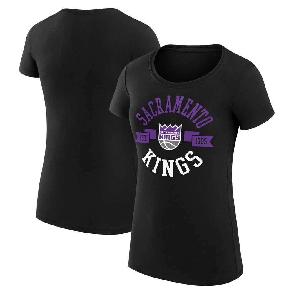 Sacramento Kings G-III 4Her by Carl Banks Women's Super-Slim Fit Lightweight Large City Logo T-Shirt Black