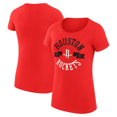 Houston Rockets G-III 4Her by Carl Banks Women's Super-Slim Fit Lightweight Large City Logo T-Shirt Red